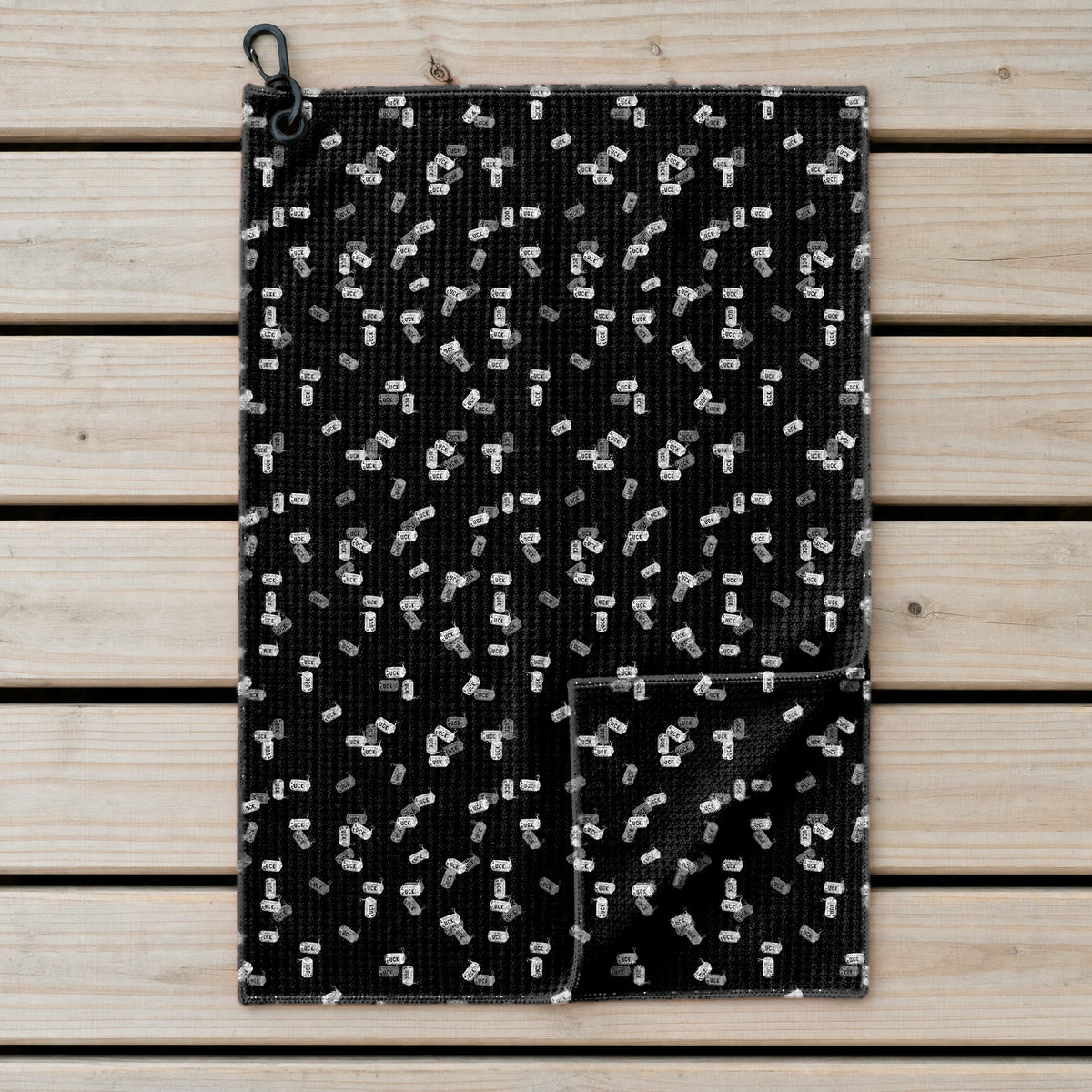 Getting Lucky Golf Towel - Laid Flat