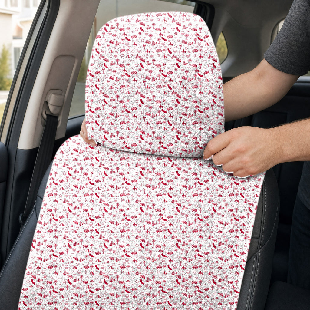 Golden Coast Full-Size Towel & Car Seat Cover - Headrest Pocket