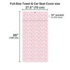 Golden Coast Full-Size Towel & Car Seat Cover - Size Chart