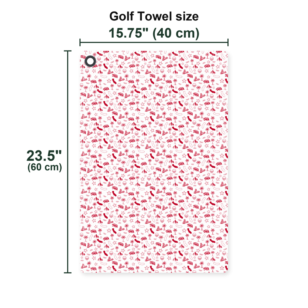 Golden Coast Golf Towel - Size Chart