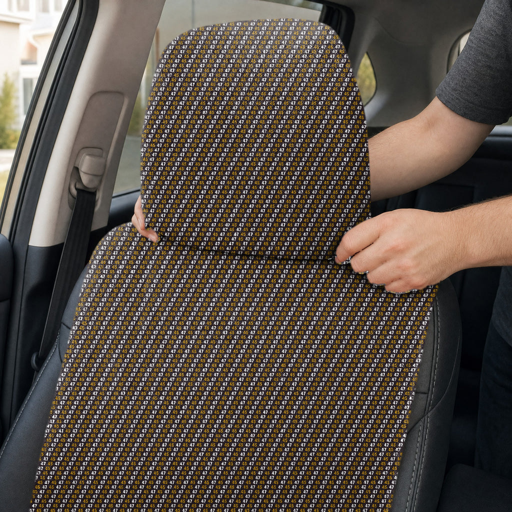 Golden Era Full-Size Towel & Car Seat Cover - Headrest Pocket