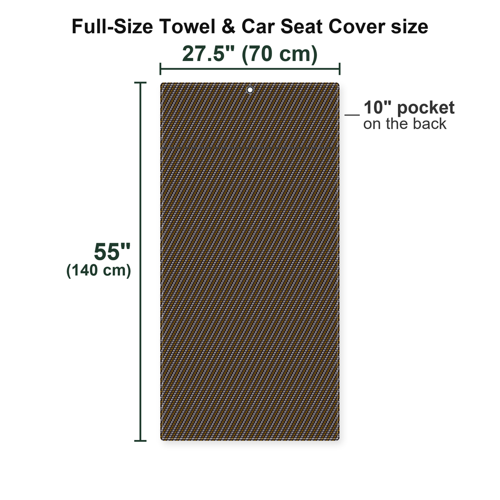 Golden Era Full-Size Towel & Car Seat Cover - Size Chart
