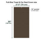 Golden Era Full-Size Towel & Car Seat Cover - Size Chart