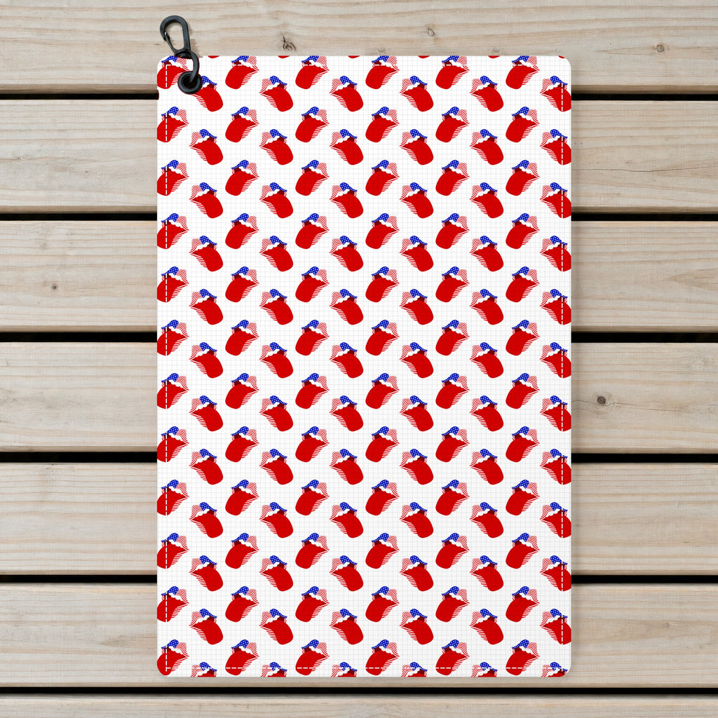 Greatest Lips American Golf Towel - Laid Flat