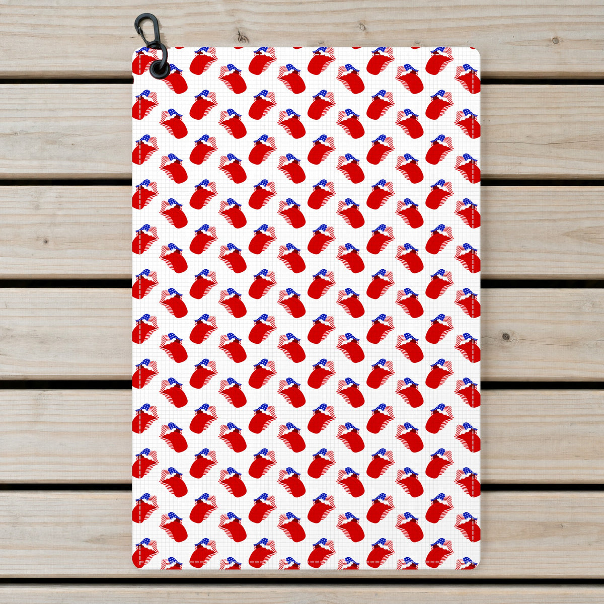 Greatest Lips American Golf Towel - Laid Flat