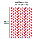 Greatest Lips American Golf Towel - Size Chart