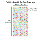 Gummy Bears Full-Size Towel & Car Seat Cover - Size Chart