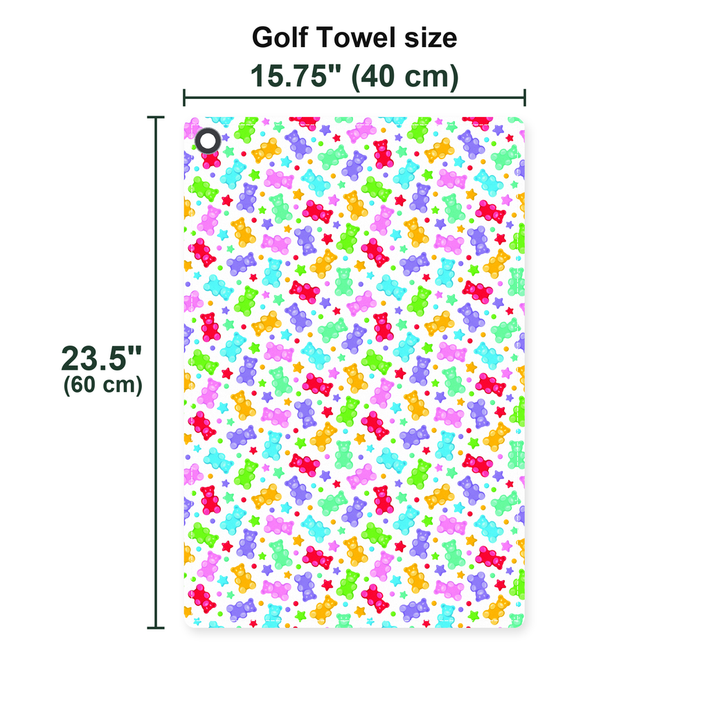 Gummy Bears Golf Towel - Size Chart