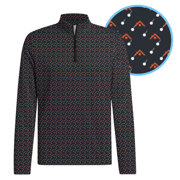 Hail Storm Half Zip Pullover - Detail Close-up