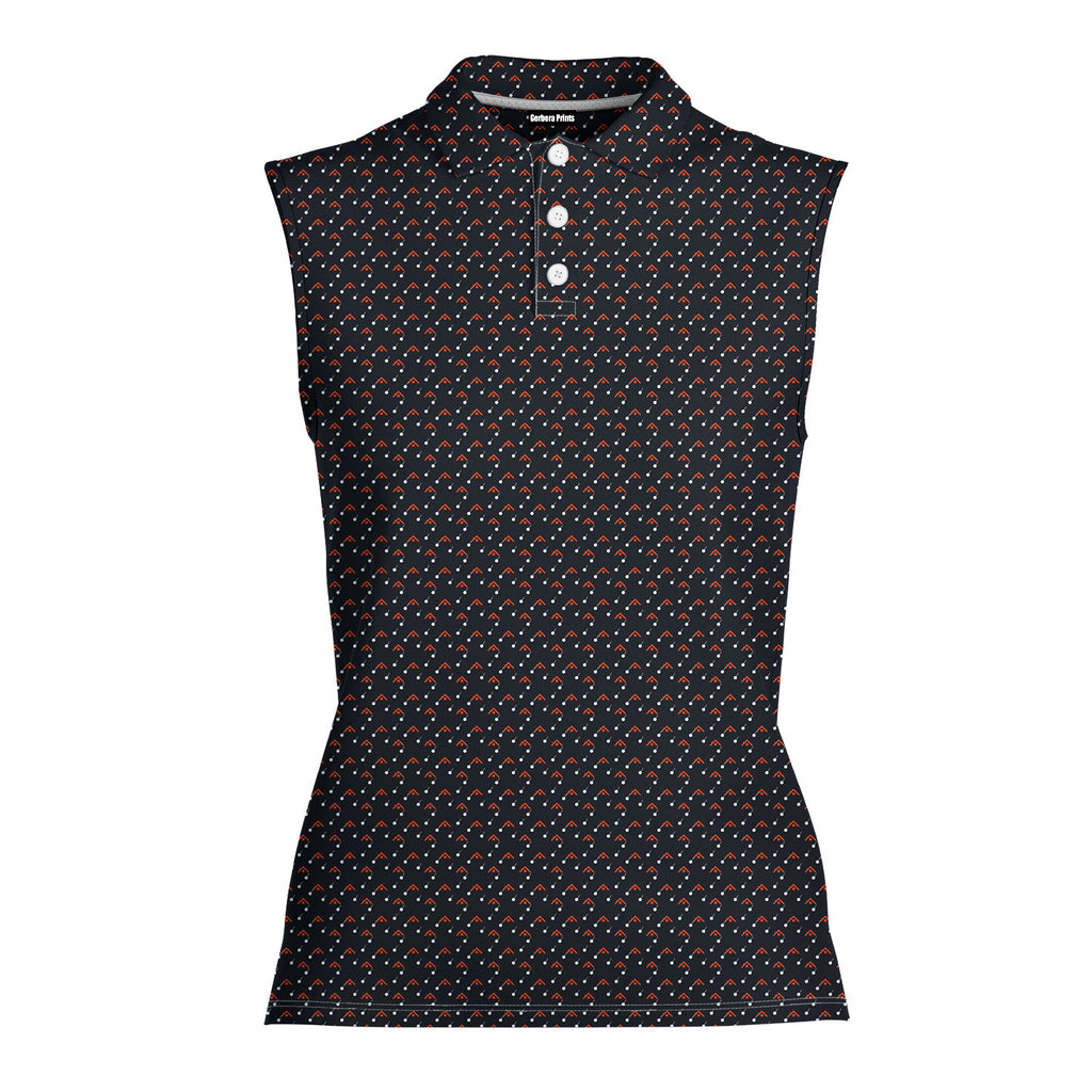 Hail Storm Women Sleeveless Polo Shirt - 2