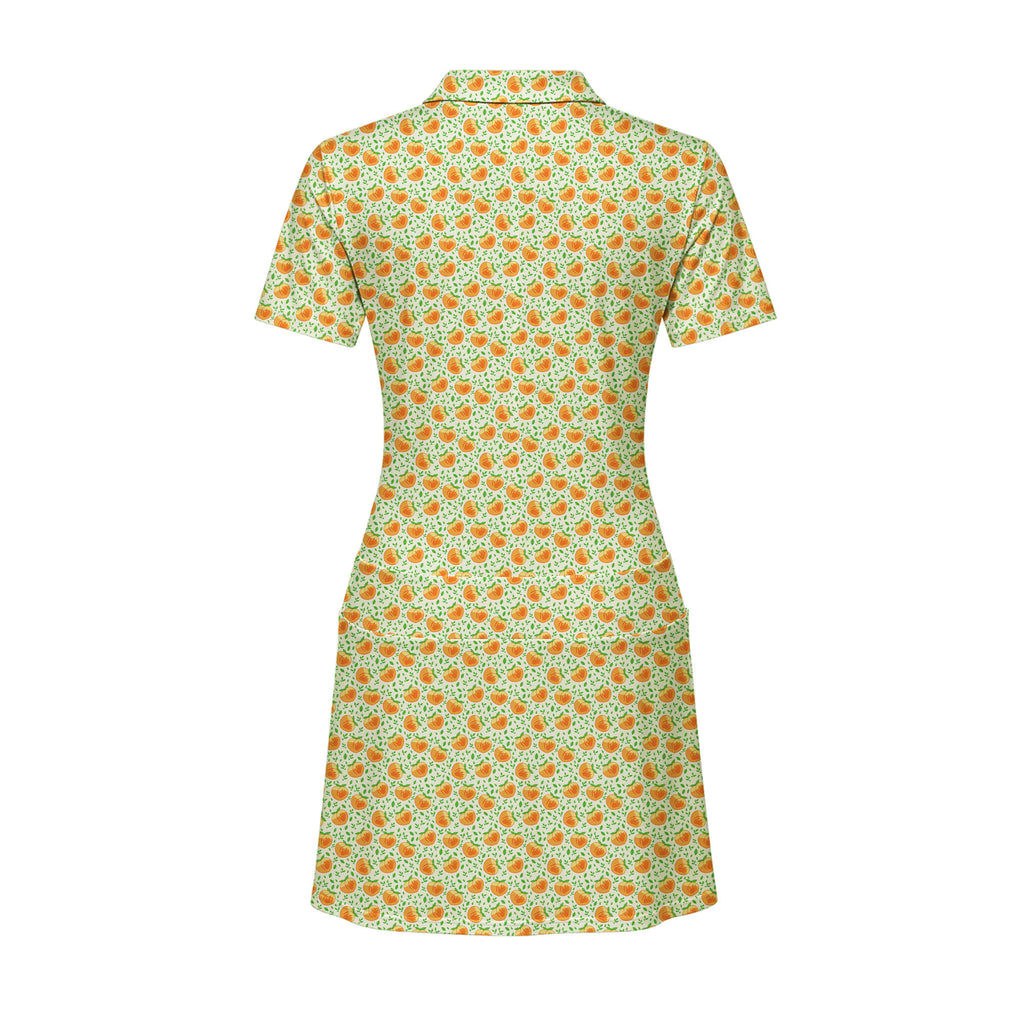 Hands Off My Peach Short Sleeve Golf Dress - Back