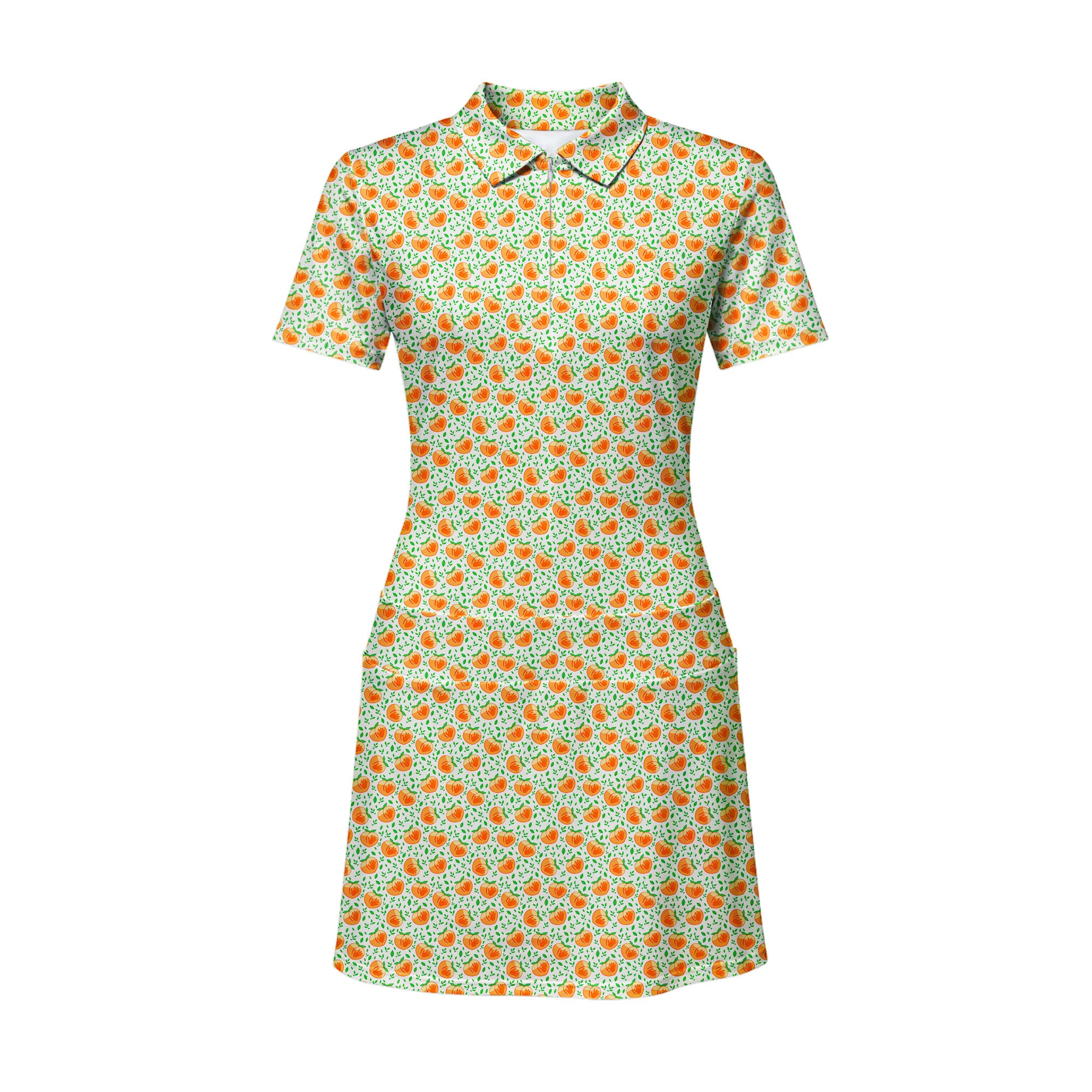 Hands Off My Peach Short Sleeve Golf Dress - Front