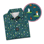 Haunted Fairways Polo Shirt For Men - Detail Close-up
