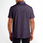 Haunted Flip - Off Polo Shirt For Men - PURPLE-M-B