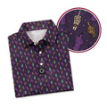 Haunted Flip - Off Polo Shirt For Men - PURPLE-ZOOM