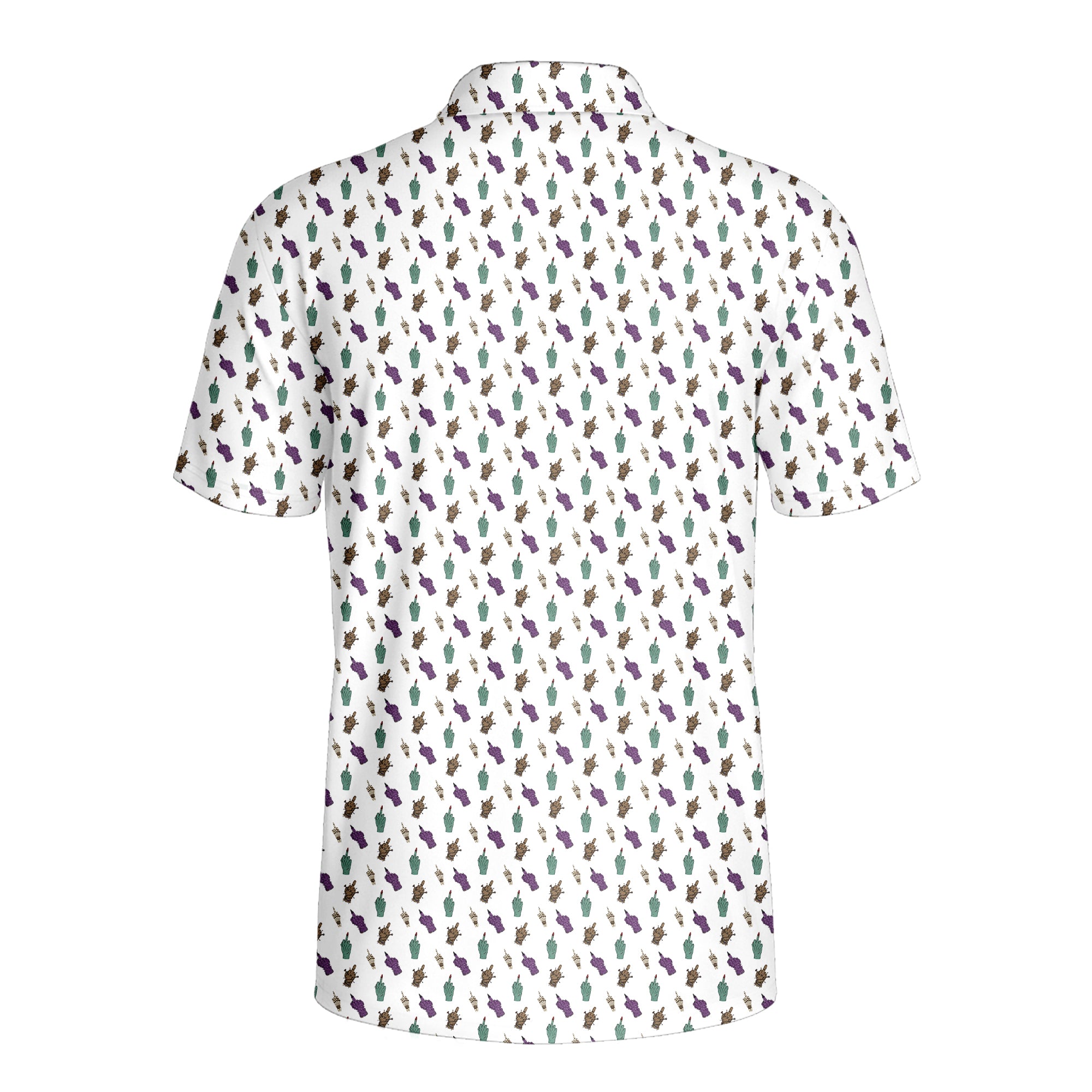 Haunted Flip - Off Polo Shirt For Men - WHITE-BACK