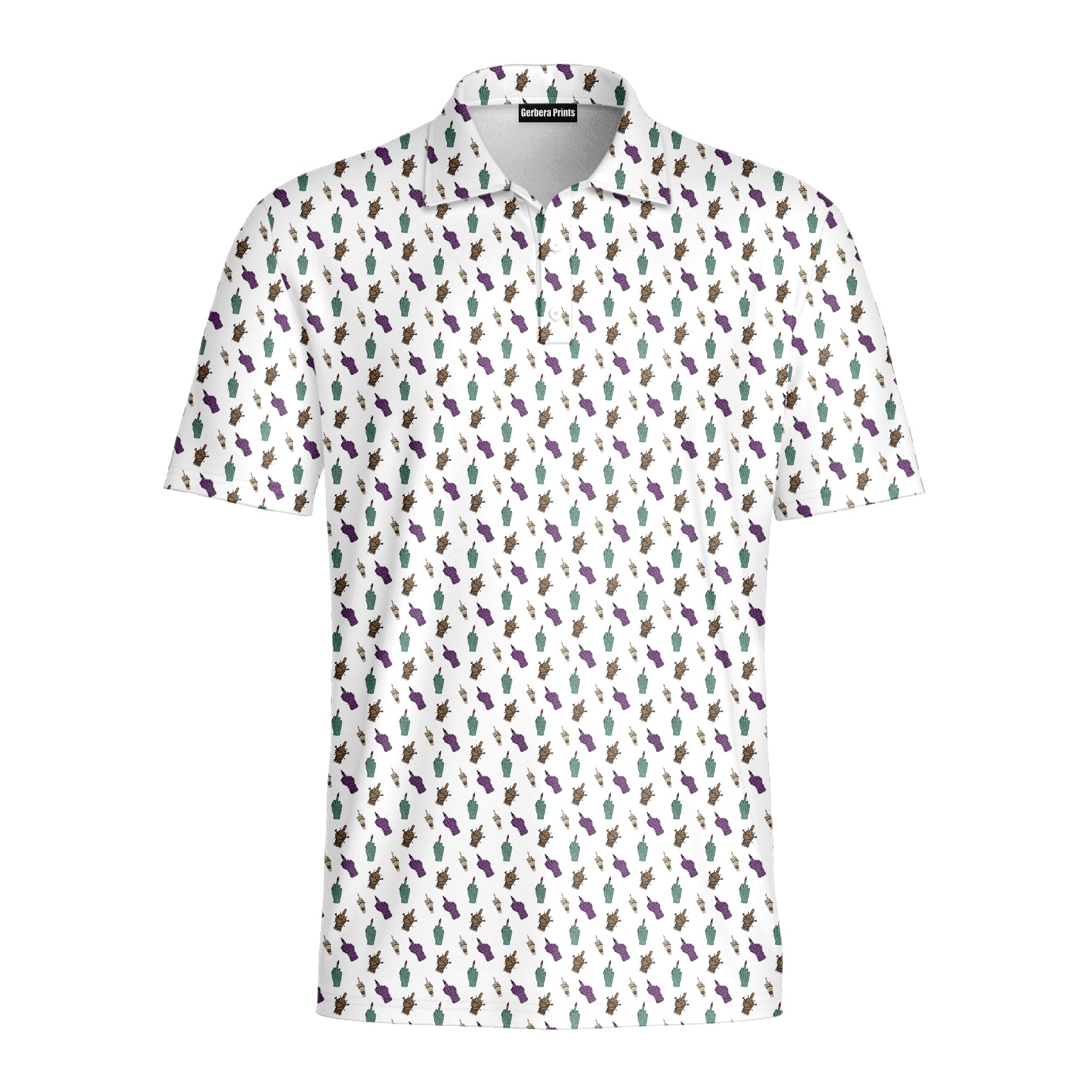 Haunted Flip - Off Polo Shirt For Men - WHITE-FRONT
