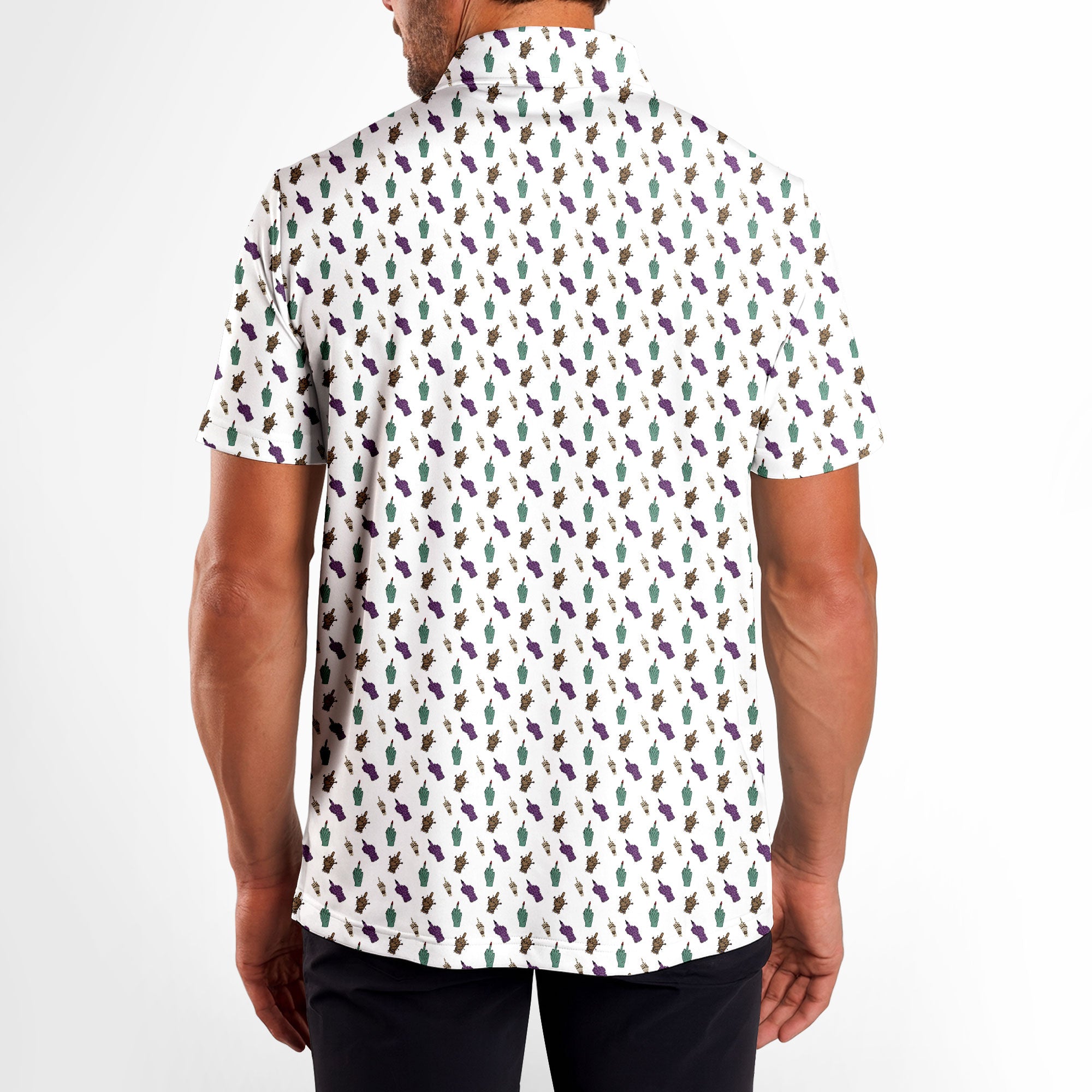 Haunted Flip - Off Polo Shirt For Men - WHITE-M-B