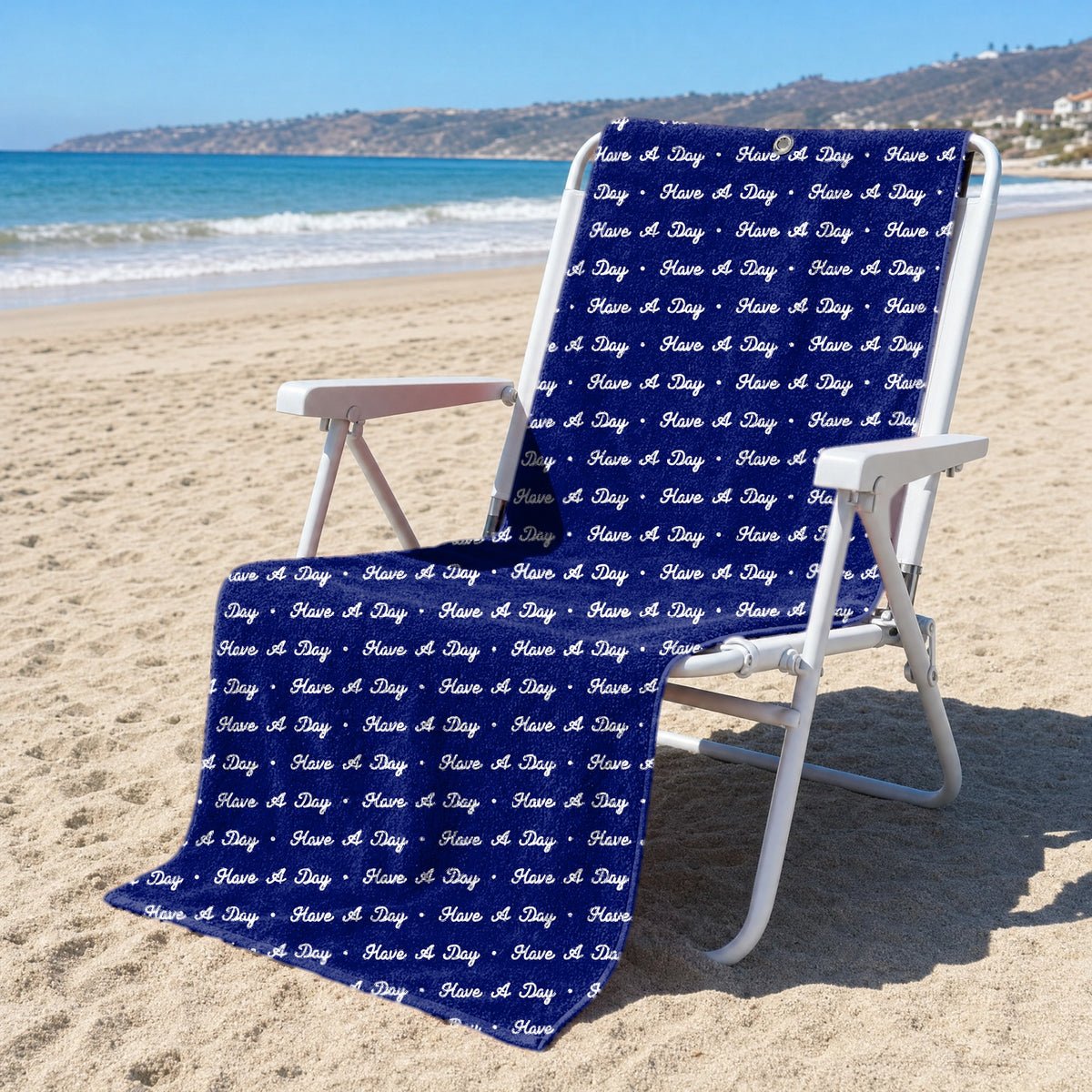 Have A Day Full-Size Towel & Car Seat Cover - On a Beach Chair
