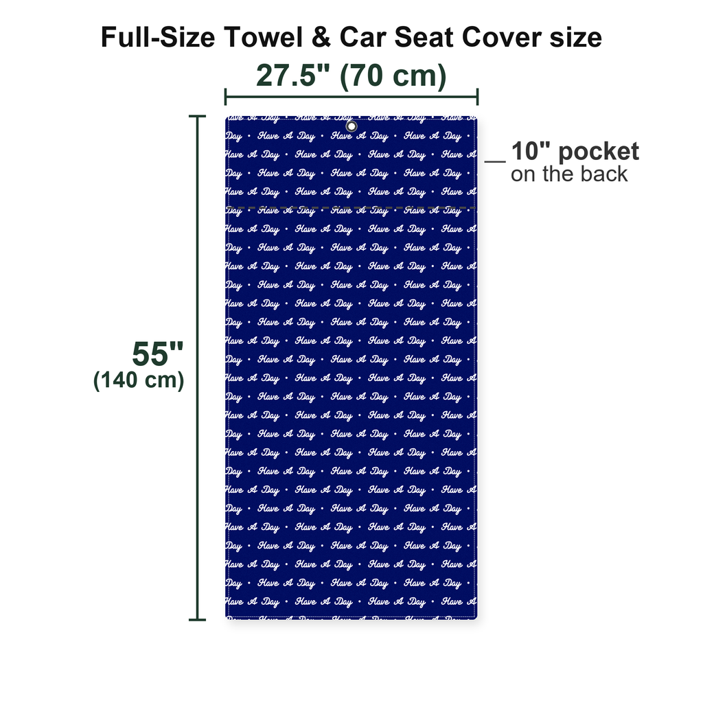 Have A Day Full-Size Towel & Car Seat Cover - Size Chart