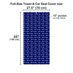 Have A Day Full-Size Towel & Car Seat Cover - Size Chart