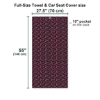 Hearts Like Breast Full-Size Towel & Car Seat Cover - Size Chart