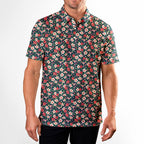 Hidden Cocktail Bloom Polo Shirt For Men - Model Front