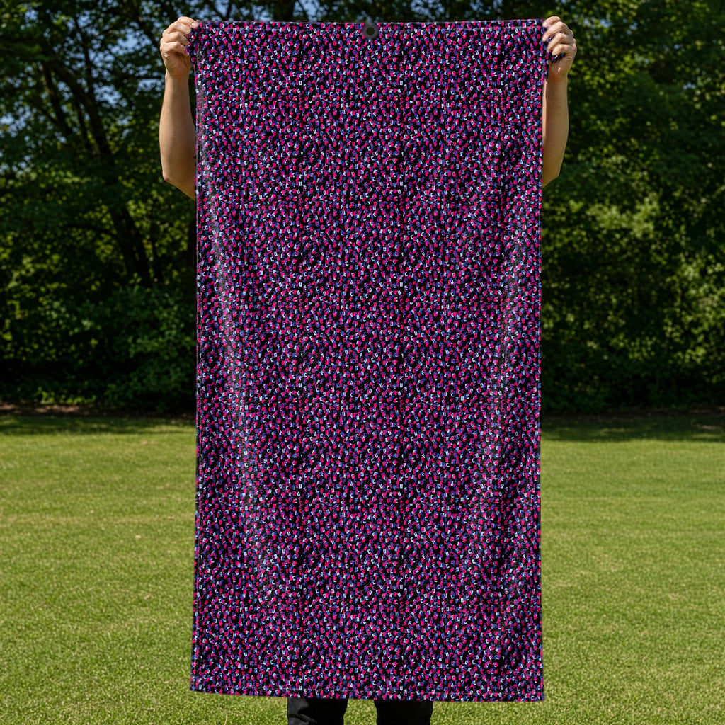 Hidden Words Full-Size Towel & Car Seat Cover - Held Open