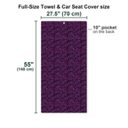 Hidden Words Full-Size Towel & Car Seat Cover - Size Chart