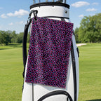 Hidden Words Golf Towel - Hanging on a Golf Bag