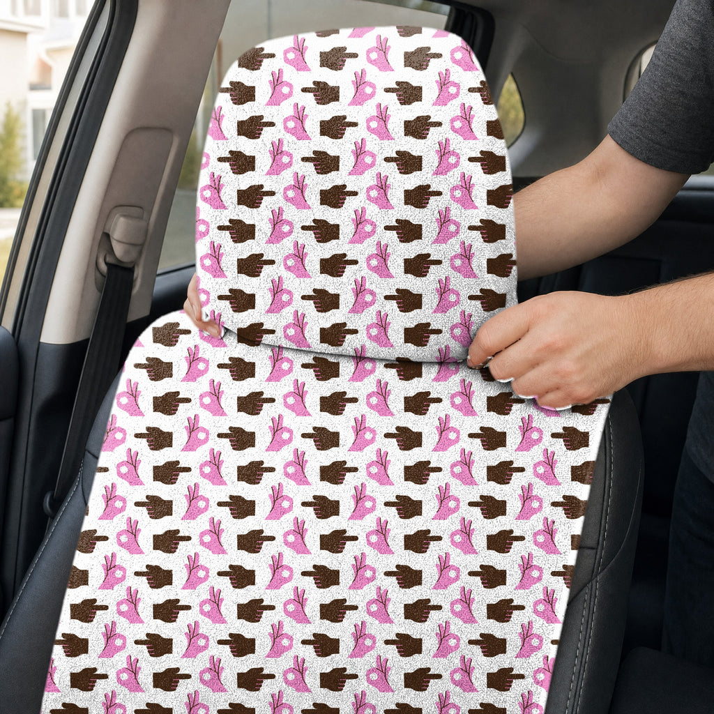 Hole In 1 Full-Size Towel & Car Seat Cover - Headrest Pocket