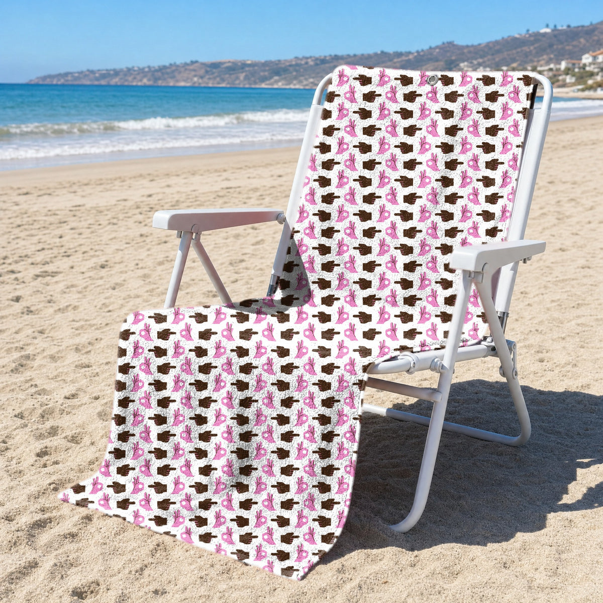 Hole In 1 Full-Size Towel & Car Seat Cover - On a Beach Chair