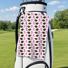 Hole In 1 Golf Towel - Hanging on a Golf Bag