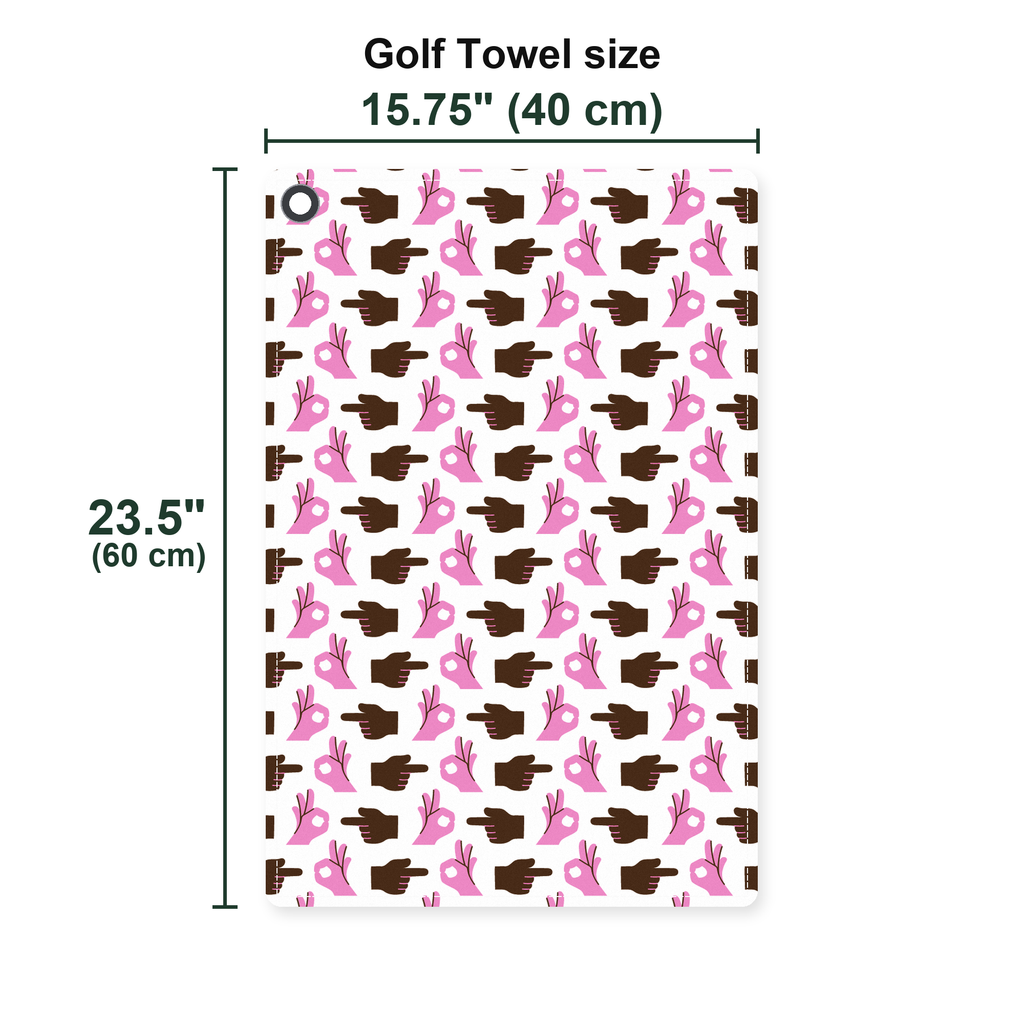 Hole In 1 Golf Towel - Size Chart