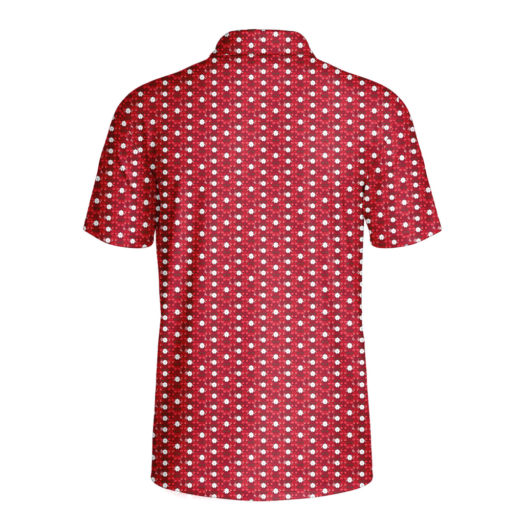 Holly Jolly Funny Golf Polo for Men - Back