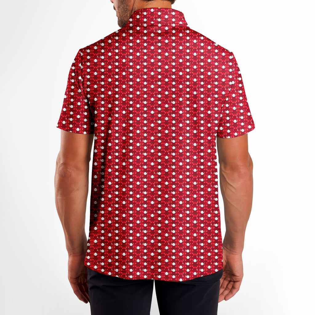 Holly Jolly Funny Golf Polo for Men - Model Back