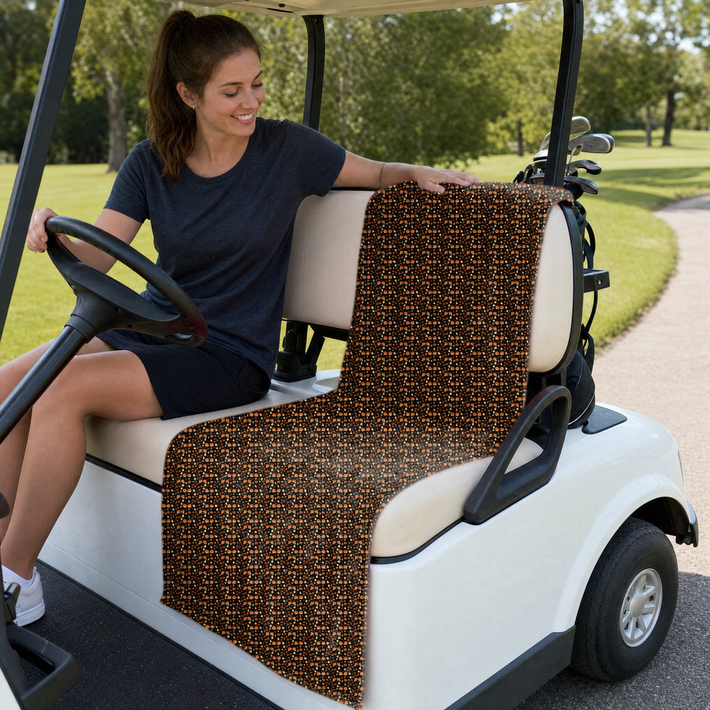 Honkin’ Pumpkins Full-Size Towel & Car Seat Cover - On a Golf Cart Seat