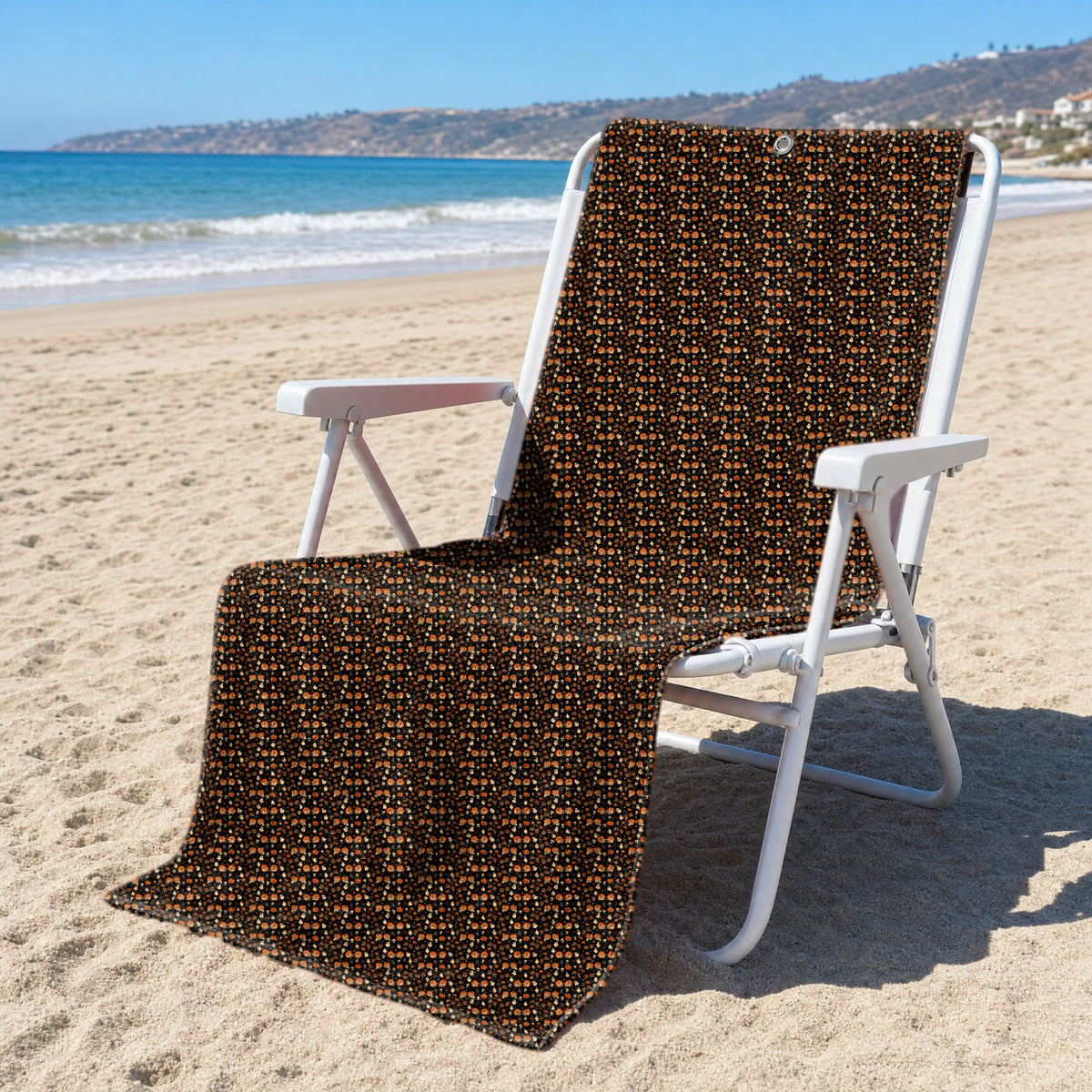 Honkin’ Pumpkins Full-Size Towel & Car Seat Cover - On a Beach Chair