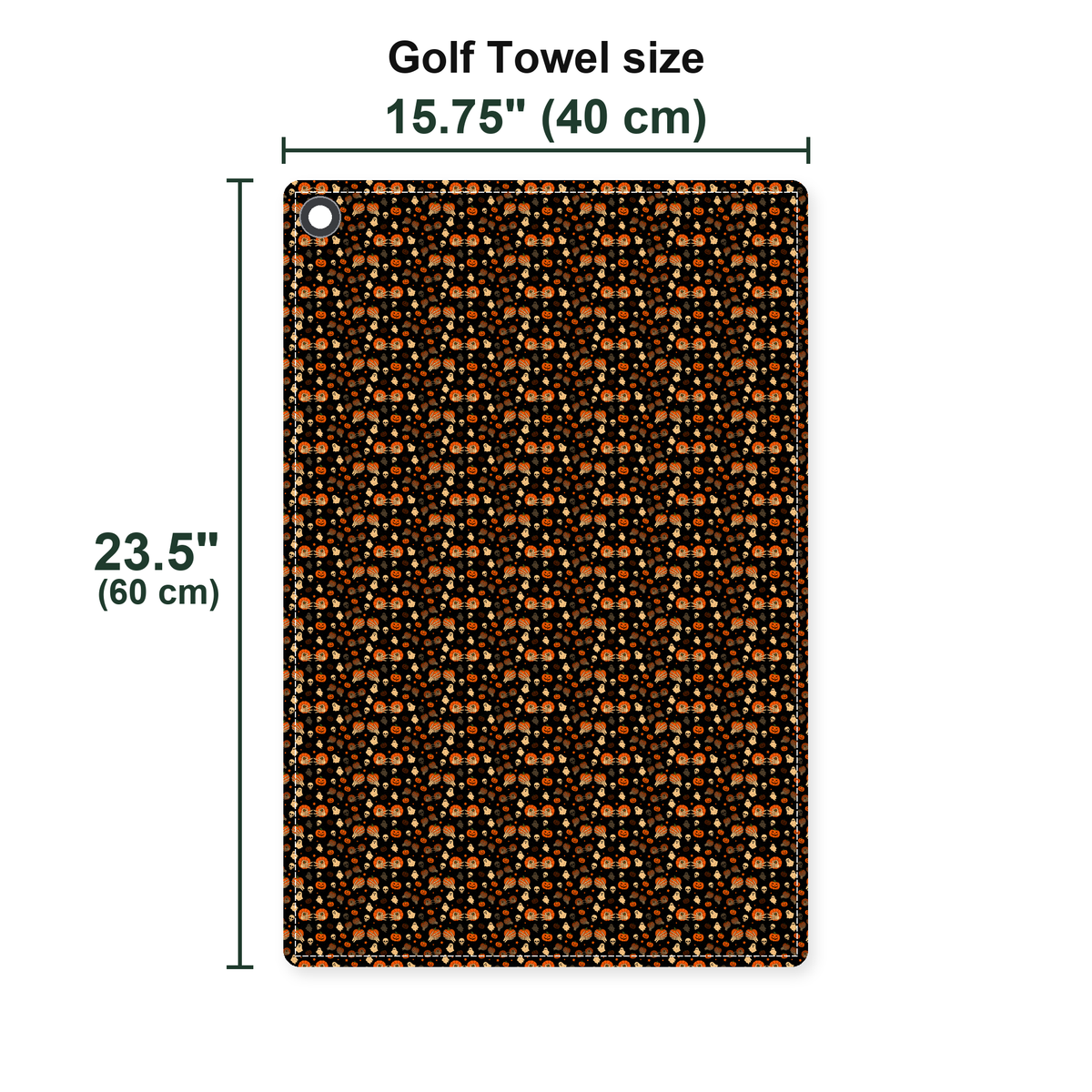 Honkin’ Pumpkins Golf Towel - Size Chart