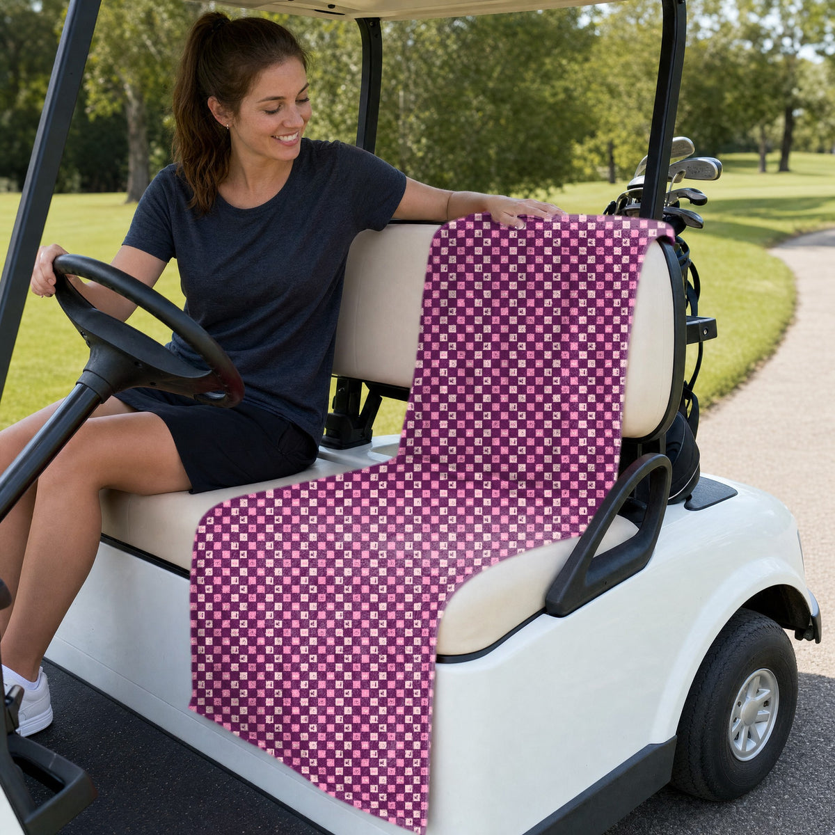 I'm a Simple Man Full-Size Towel & Car Seat Cover - On a Golf Cart Seat