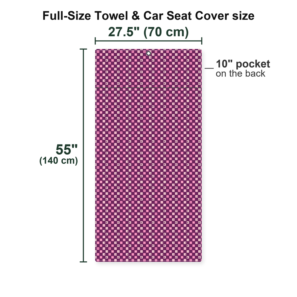I'm a Simple Man Full-Size Towel & Car Seat Cover - Size Chart