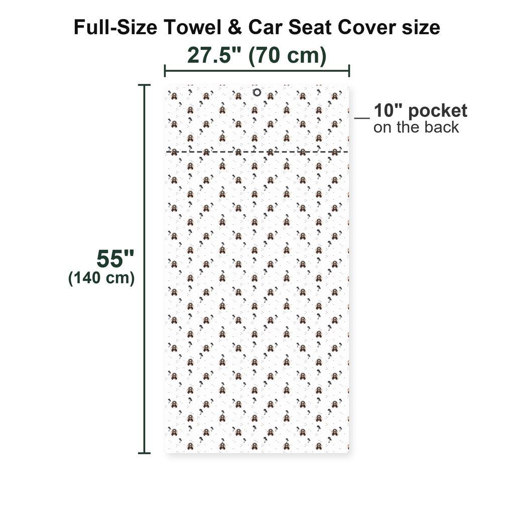 I Saw That Full-Size Towel & Car Seat Cover - Size Chart