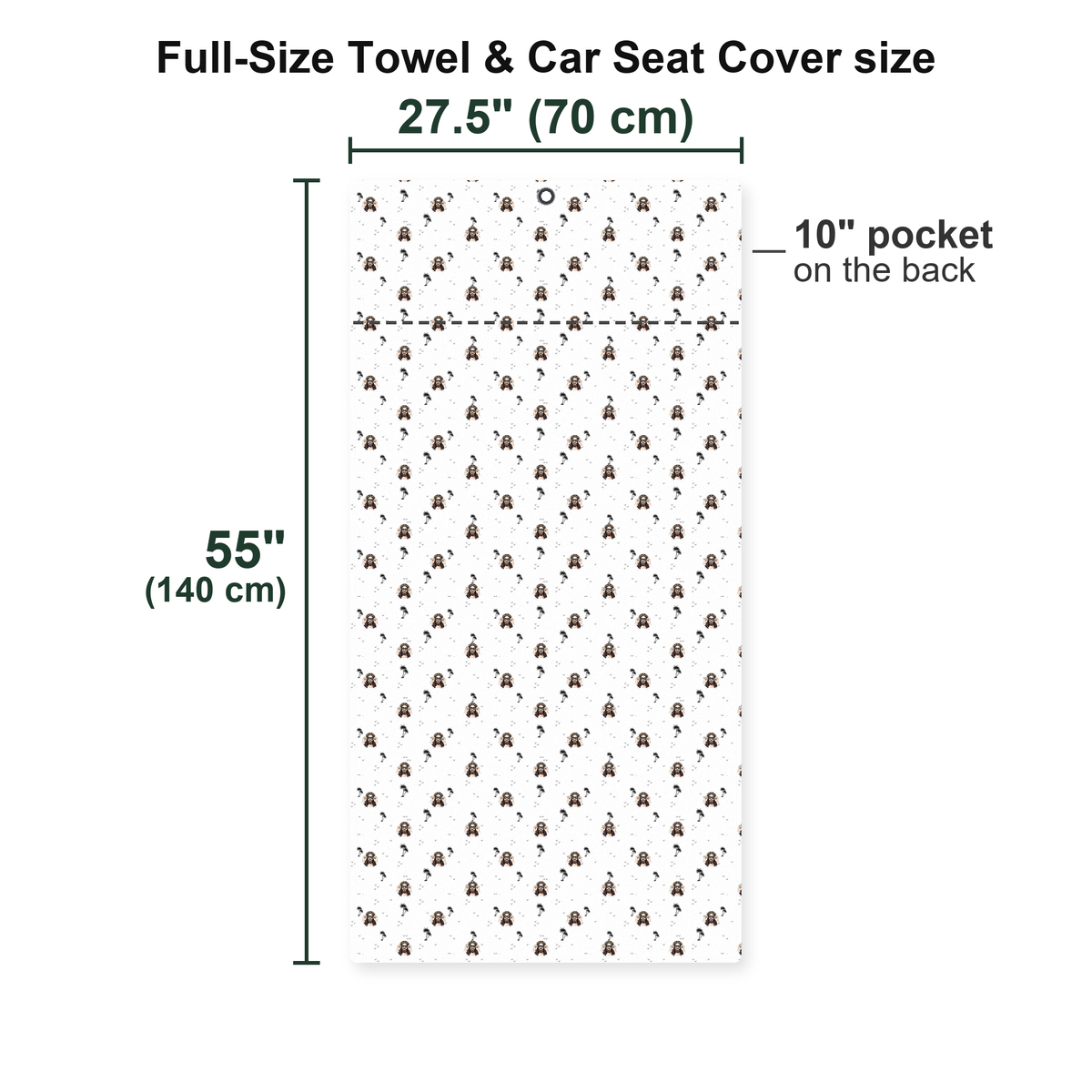 I Saw That Full-Size Towel & Car Seat Cover - Size Chart