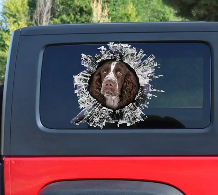 English Springer Spaniel Dog  3D Vinyl Car Decal Stickers CCS3312