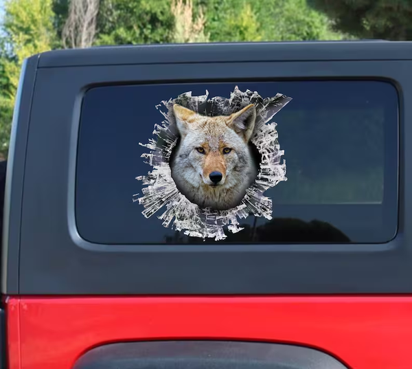 Coyote Wolf Dog 3D Vinyl Car Decal Stickers CCS3341