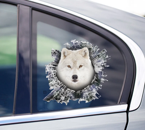 Arctic Wolf 3D Vinyl Car Decal Stickers  CCS3348