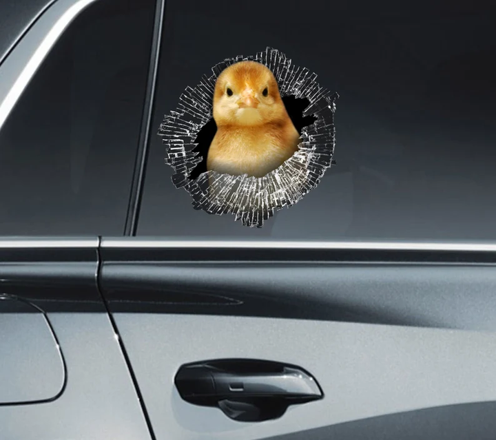 Little Yellow Chicken  3D Vinyl Car Decal Stickers CCS3449