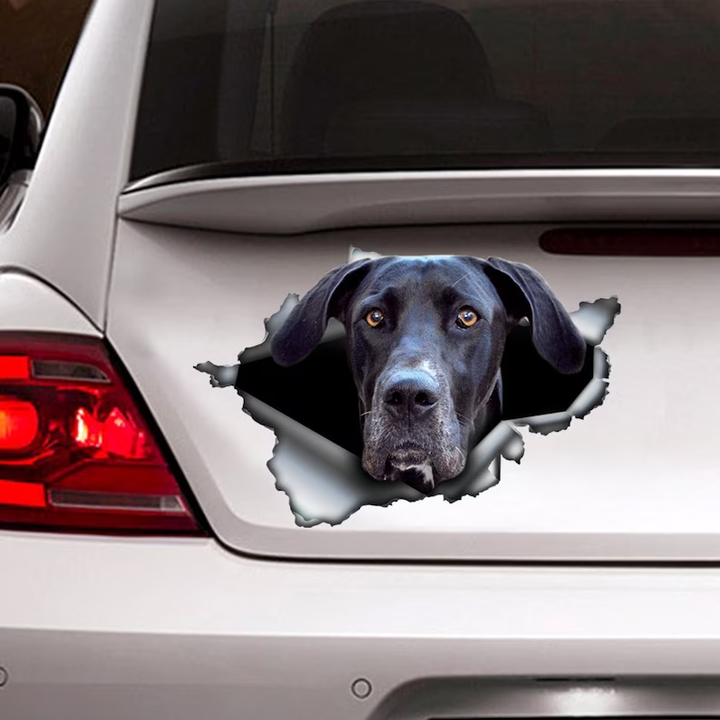 Black Great Dane Dog 3D Vinyl Car Decal Stickers CCS3240