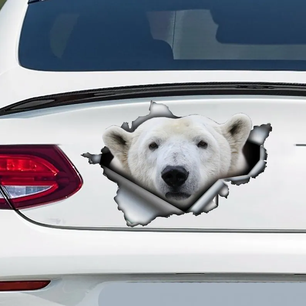 White Polar Bear3D Vinyl Car Decal Stickers CCS3440