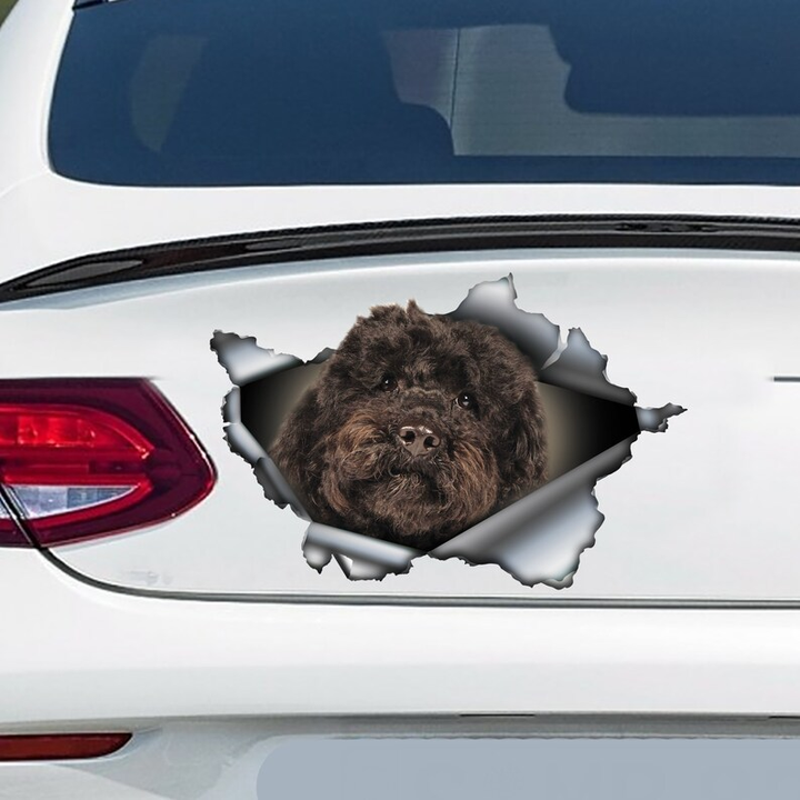 Black Labradoodle Dog 3D Vinyl Car Decal Stickers CCS3003